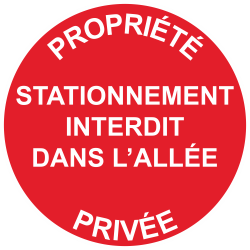 Sticker Panneau Interdiction de Stationner Stationnement Interdit 2