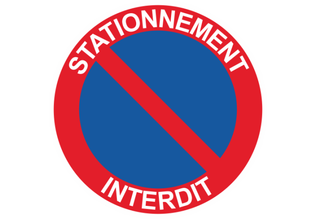 Panneau interdiction Défense de stationner