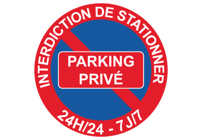 Sticker Interdiction de stationnement - parking Etiquette & Autocollant