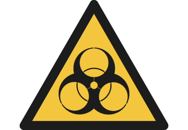 W009- ISO 7010 - Panneau Danger, Risque biologique