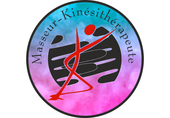 Sticker Logo Kinésithérapeute Masseur Couleurs
