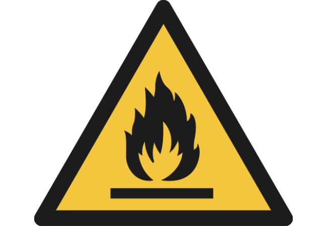 W021- ISO 7010 - Panneau Danger, Matières inflammables