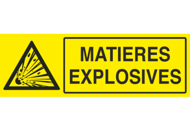 Panneau Matieres explosives