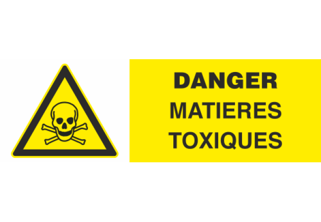Panneau Danger matieres toxiques