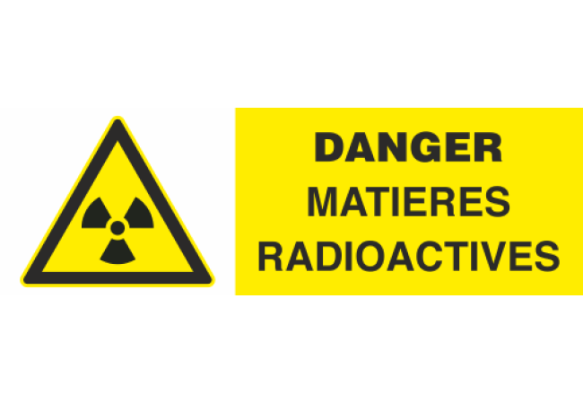 Panneau Danger matieres radioactives
