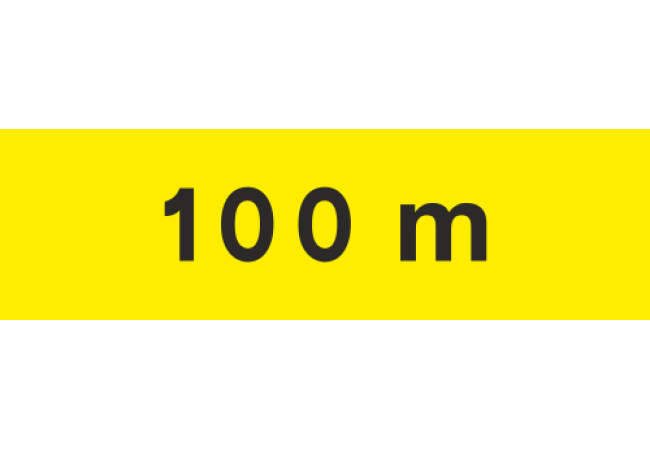 Panneau Panonceau de distance 100m