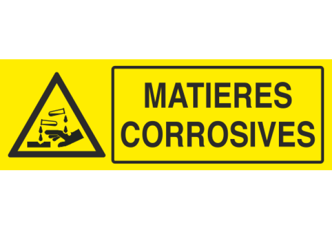 Panneau Matieres corrosives
