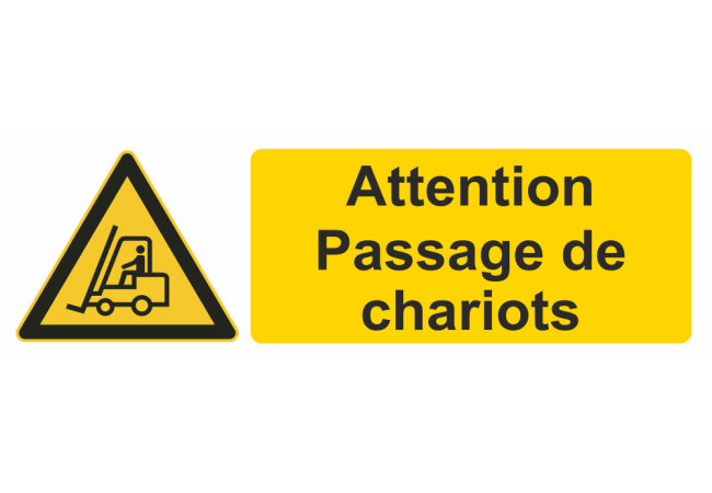 Autocollant Danger Attention Passage De Chariots