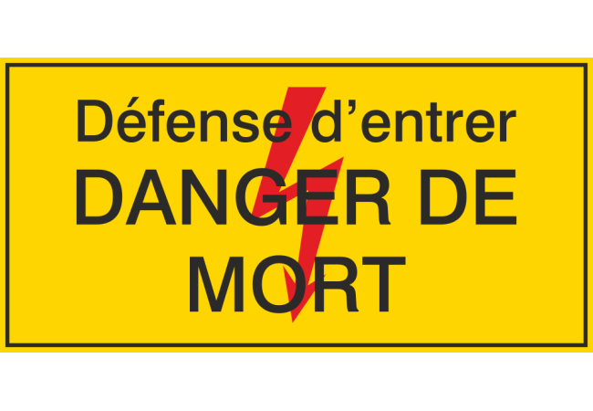 Autocollant Défense D'entrer / Danger De Mort