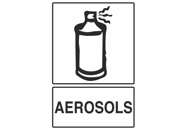 Autocollant Recyclage Aerosols