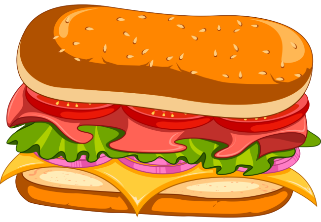 Autocollant Fast Food Sandwich 6