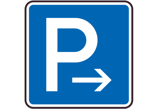 Autocollant Indication Parking à Droite