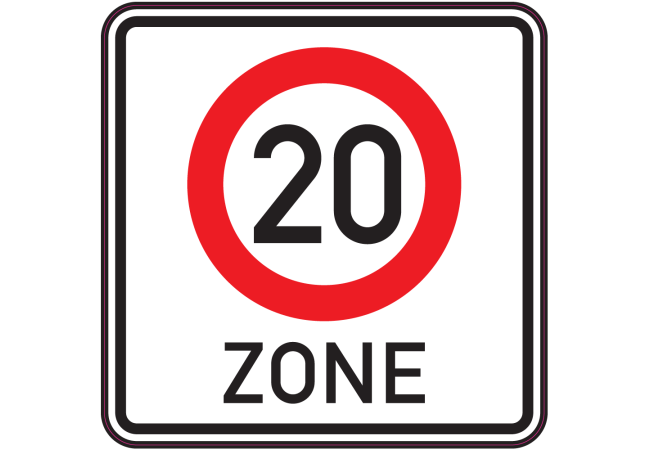 Autocollant Indication Zone 20