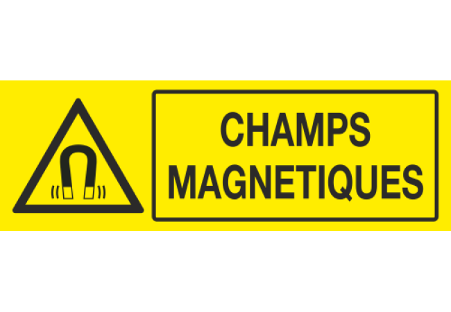 Panneau Attention champs magnétiques